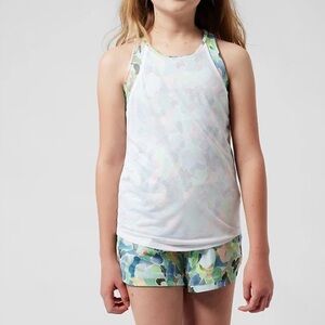 💛Athleta Girl Mosaic Camo Raleigh Green Perfect Pair Tank Size XL